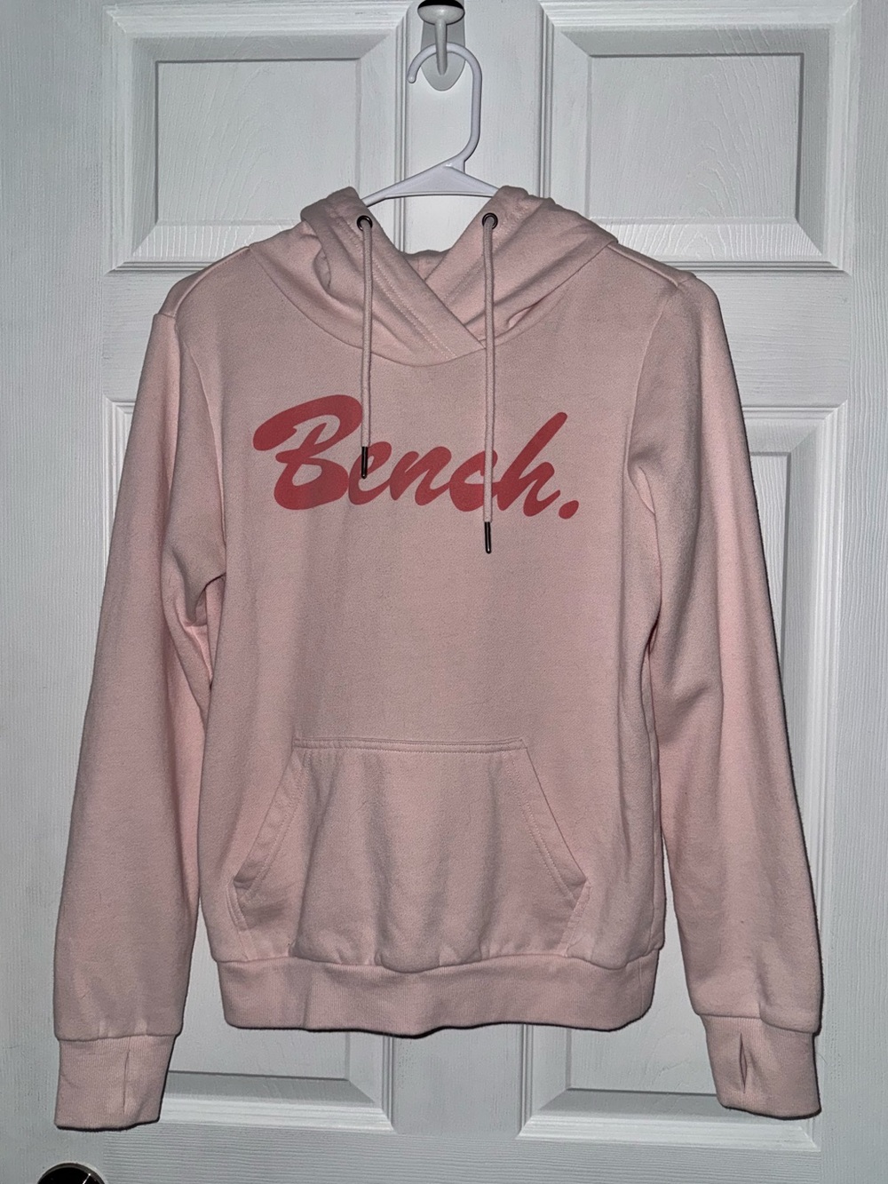 3/$20π Light Pink Bench Pullover Hoodie with Pocket and Thumbholes - Picture 2 of 3